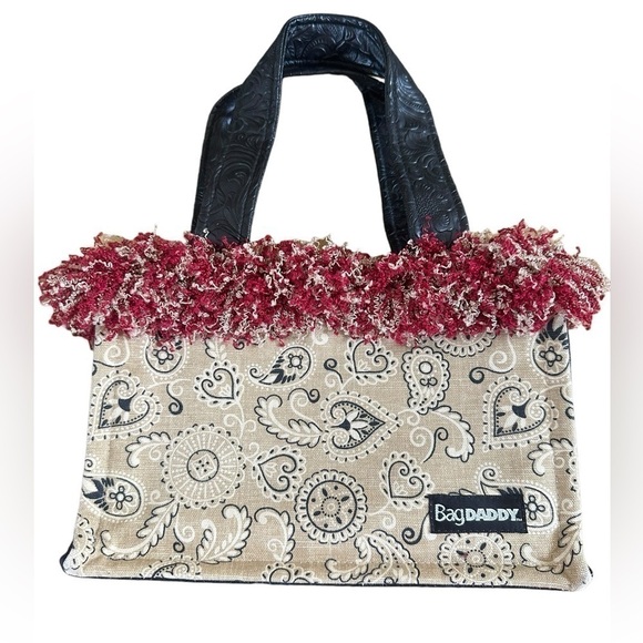 Bag Daddy multicolored fabric and fringe handbag - Picture 1 of 6